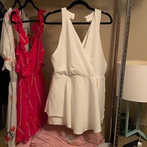 Purple Snow White wrap romper open back xl